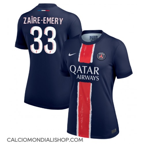 Maglie da calcio Paris Saint-Germain Warren Zaire-Emery #33 Prima Maglia Femminile 2024-25 Manica Corta